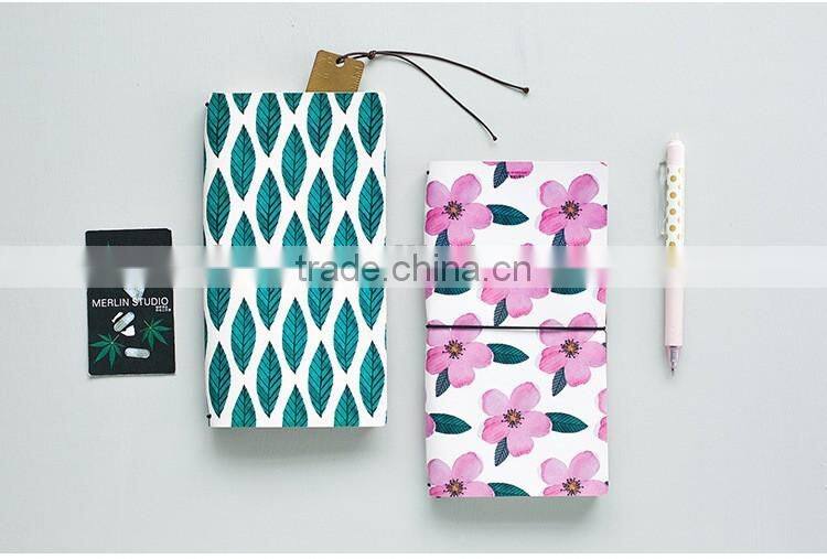 Soft faux leather cover planner refillable text journal dairy planner customizable notebook with band