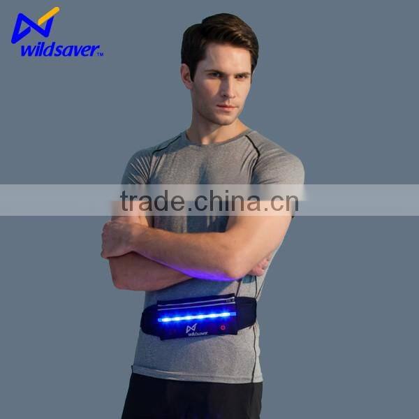 Cool mens night sport led shining warning running jacket
