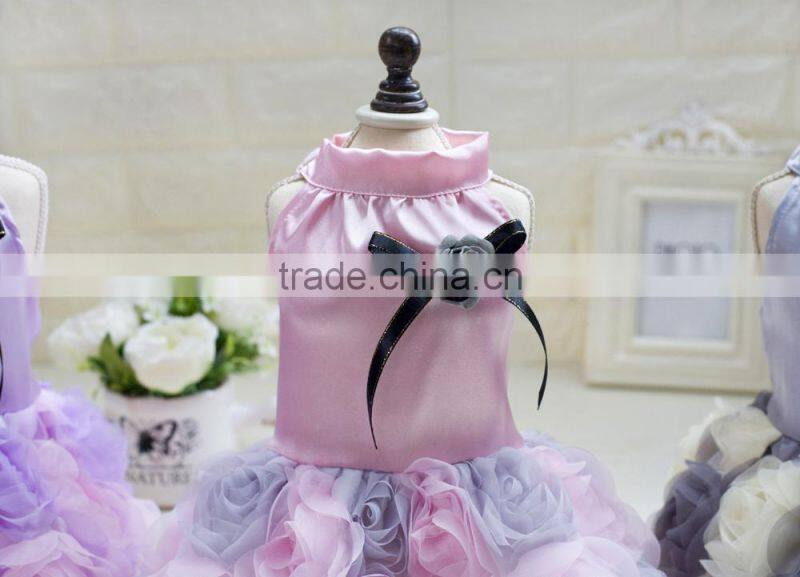 R1945H Latest Pet Dress Design,Pet Dog Clothes With Bow-Knot