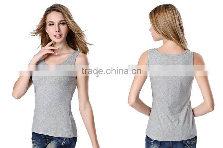 Ladies Modal viscose /cotton elastic tight blank summer sports singlet/tank tops