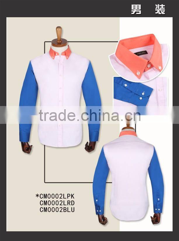 Latest 100% cotton colorful casual new fashion shirts for young men