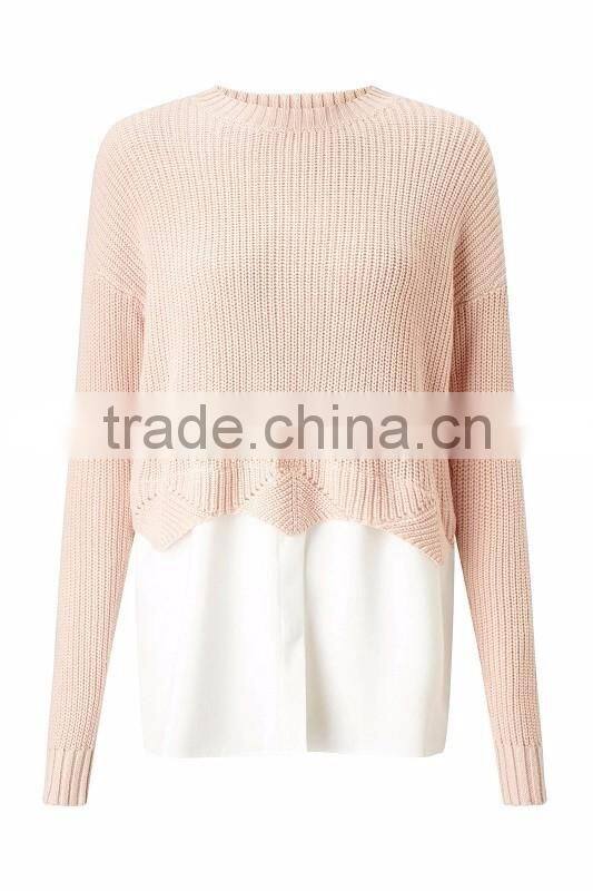 Hot Selling Girls' Knit Sweater Pullover Design