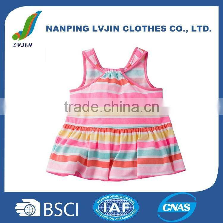 100% Cotton Girls' Sleeveless Tunic Top Wholesale Price