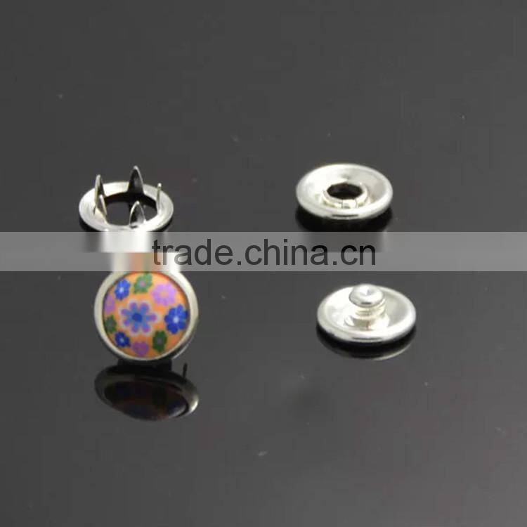 Factory Sale Custom Spring Button Rhinestone Snap Button For Garment