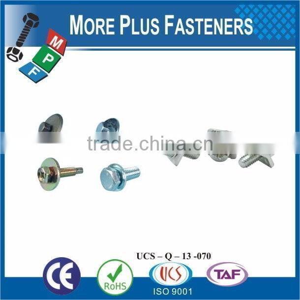 Taiwan JIS B1187 M3 M12 M4-0.7 x 6mm Phillips Pan Head Zinc Finish Steel Split Lock Washer SEMS Machine Screw