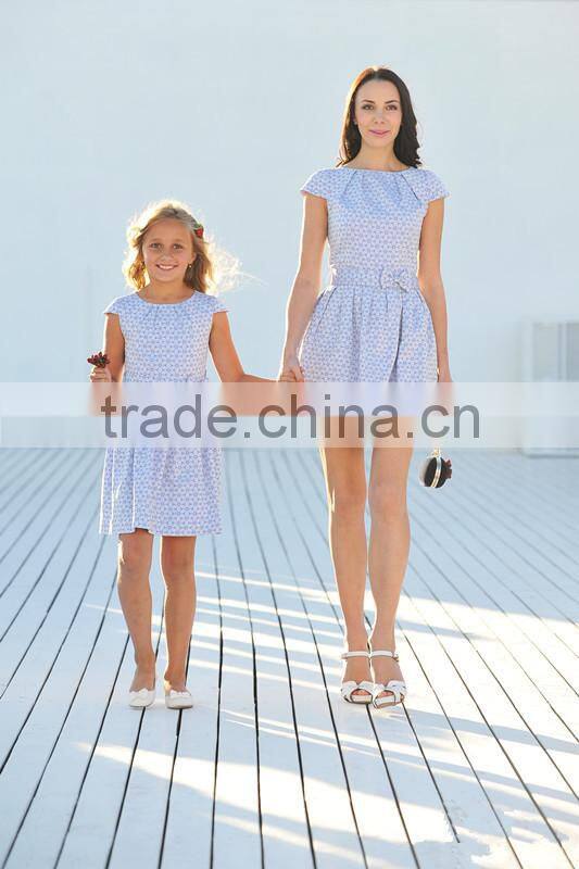 High quality floral printed mother and child matching outfit mother and me nice dress fancy maxi dress