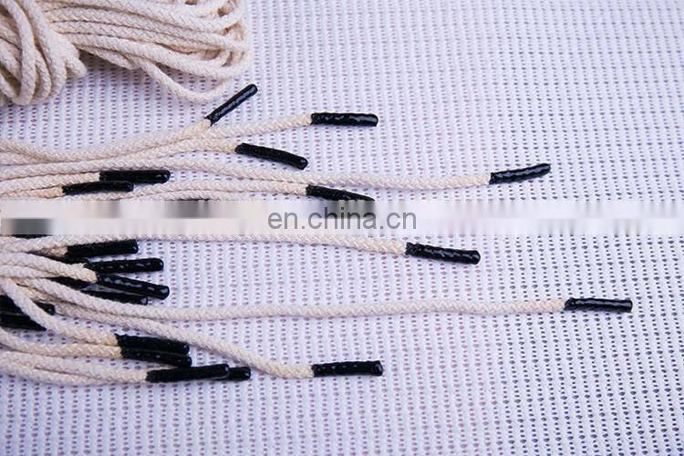 braid cord with silicone end for garment