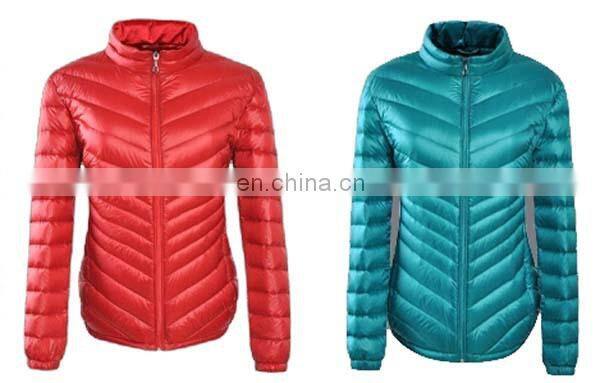 simple pattern down woman jacket without smell