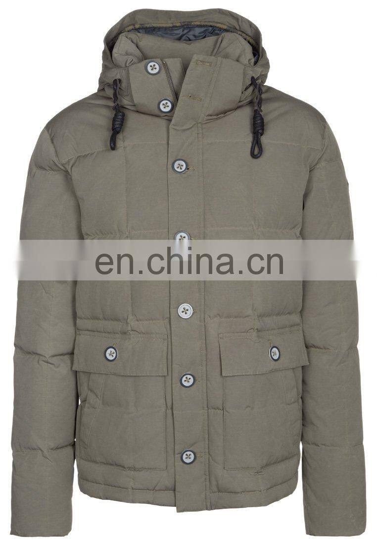 men contemporary 100%polyester wadding coat
