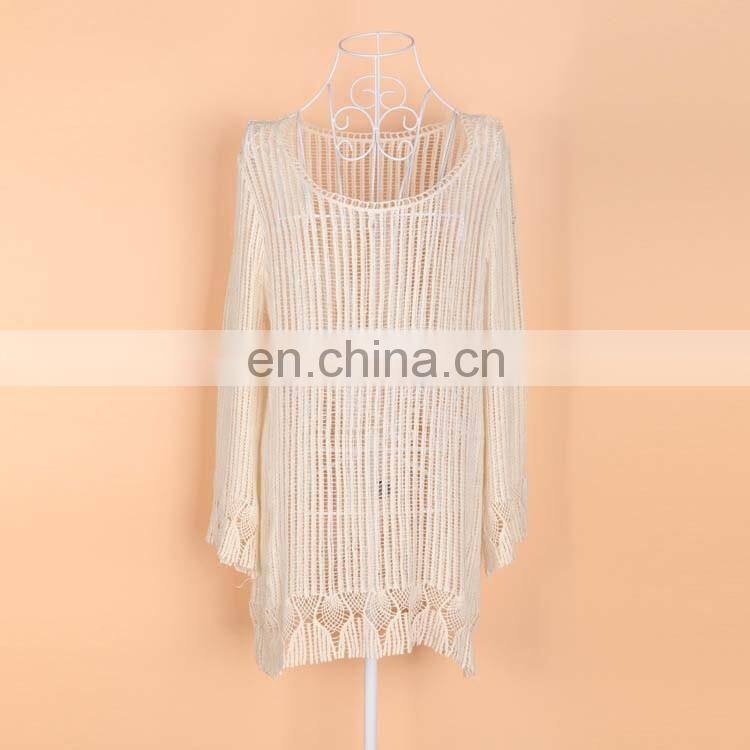 fashion bat sleeve girl lace blouse/vest /cover-up top white Sheer Lace elegant lace tops for ladies