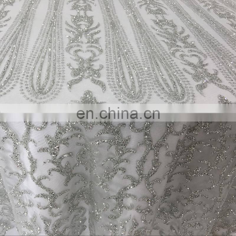 TC219B restaurant silver sequence elegant table cloth dubai