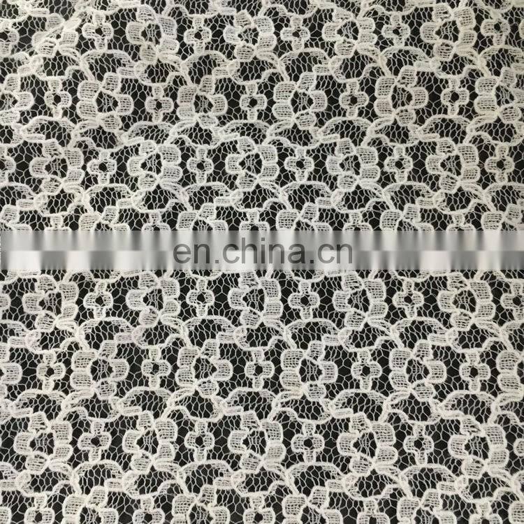 knitted nylon cotton fabric lace for lady garment material