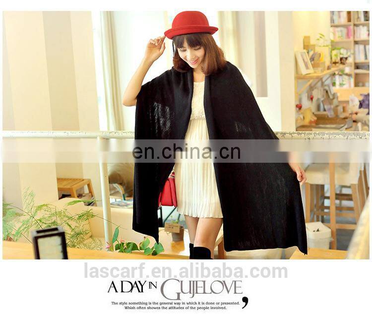 2014 Women pure acrylic solid Color Long Acrylic shawl scarf (MO06--3)