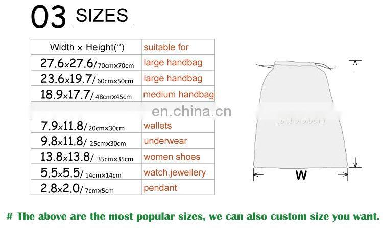 custom gold logo drawstring pouch bags dust bag with two strings