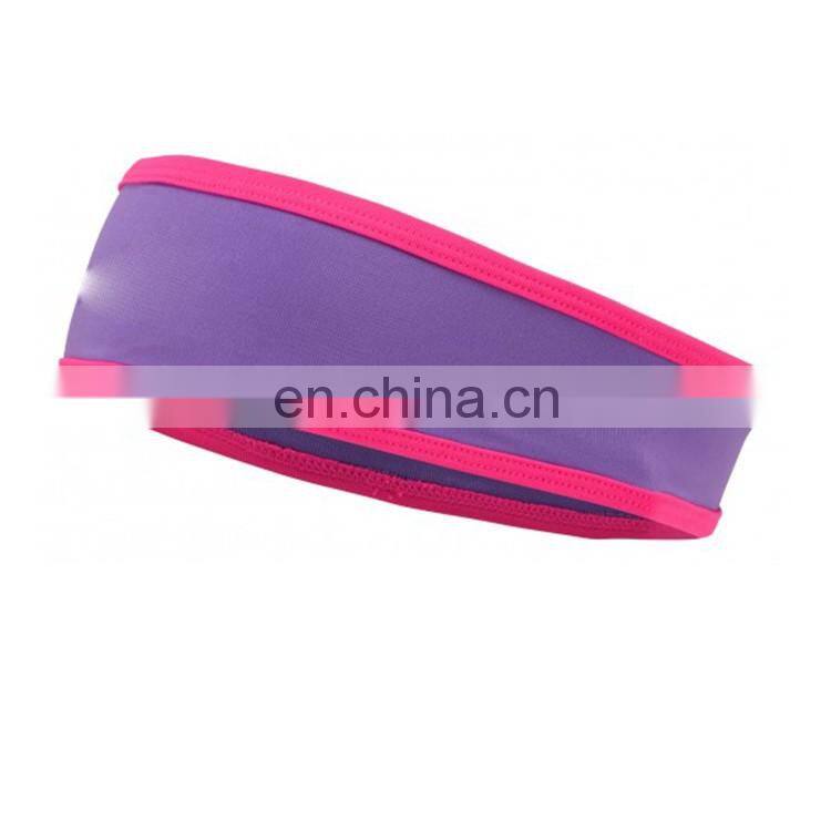 Custom logo embroidery Women Ponytail fleece Headband