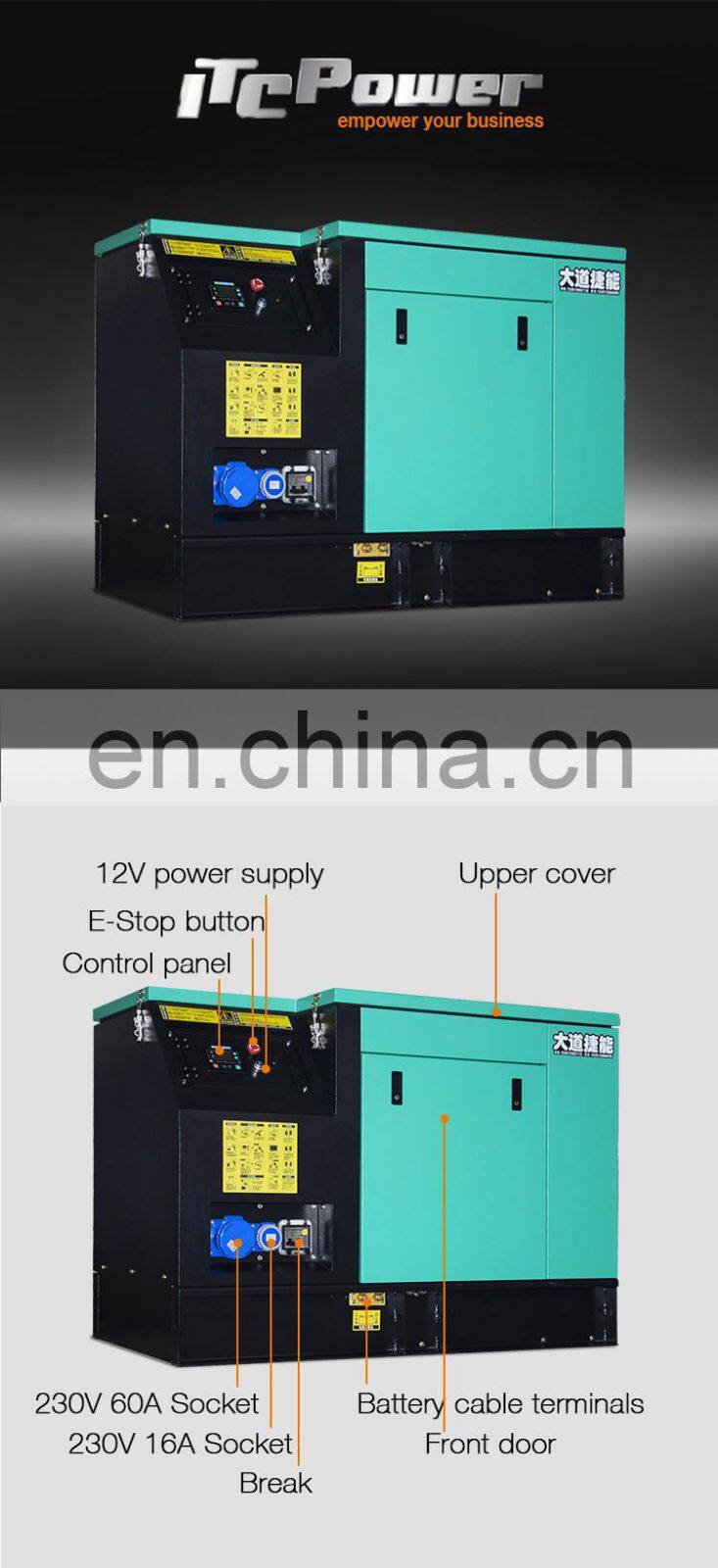 2019 new model super power LED truck/Vehicle/RV/van 25kw diesel generator China online shopping