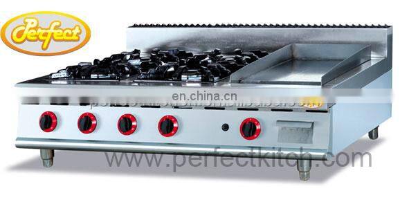 Commercial Table Top Gas Stove with Char-Boiler