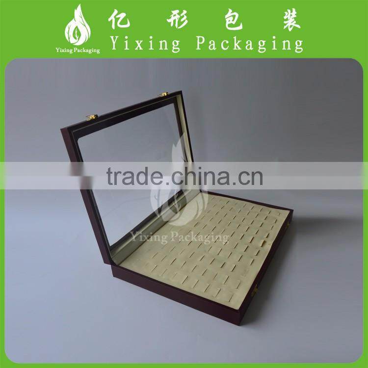 Fancy design PU leather packaging box / leather jewelry box wholesale