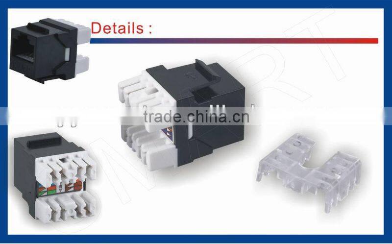 CAT6 8p8c rj45 Dual IDC Keystone Jack
