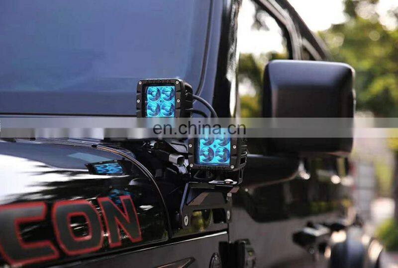 Lamp Holder For Jeep Wrangler JL 18+ Auto Accessories Aluminum A Pillar Light Bracket