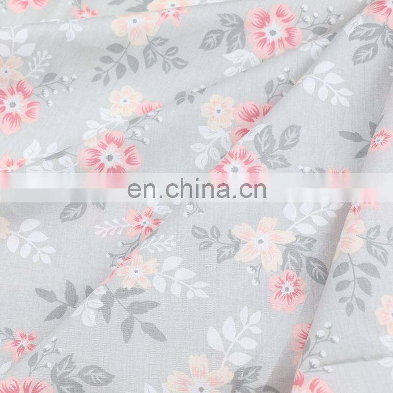2.35m wide width pure cotton fabric wholesale garden floral printed cotton bedding twill fabric