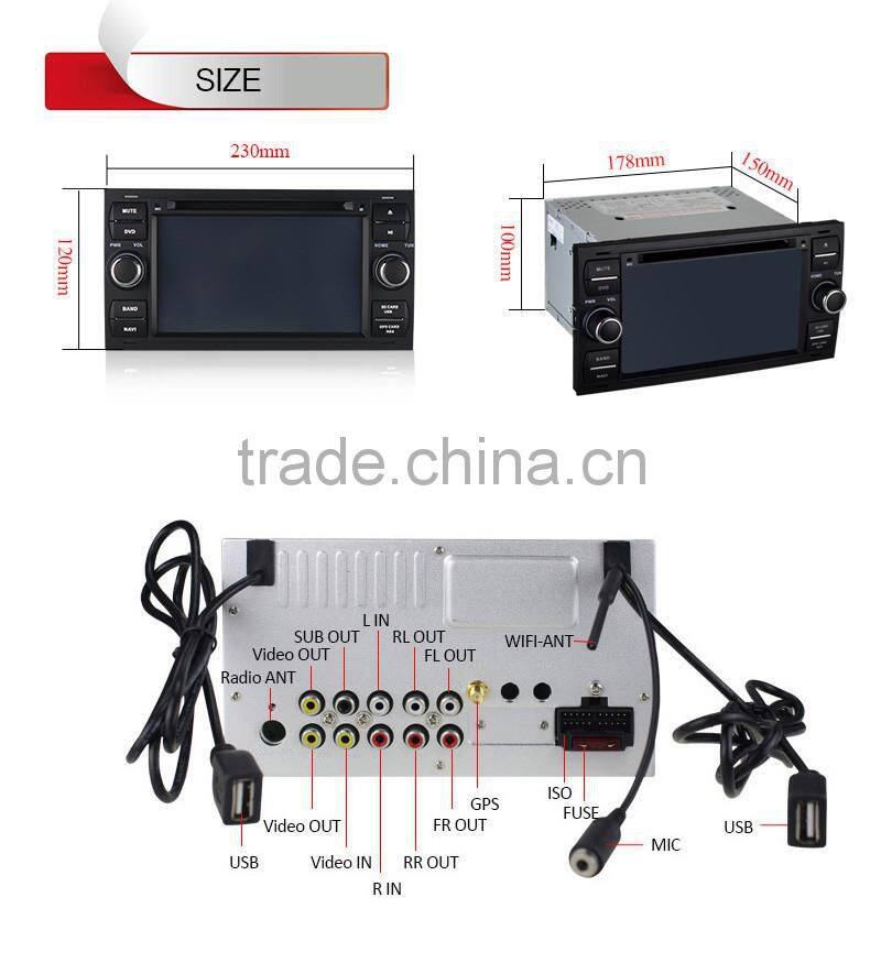 ANDROID 4.4 DOUBLE DIN CAR AUDIO STEREA DVD PLAYER FOR FORD FOCUS FIESTA05-2007 CAR GPS,WIFI,BLUETOOTH,1080P Video Playback,3G O