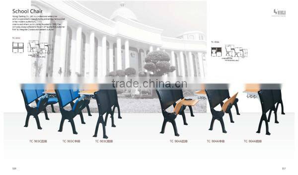 aluminum leg college desk and chair for classroom furnutire TC-901A-L