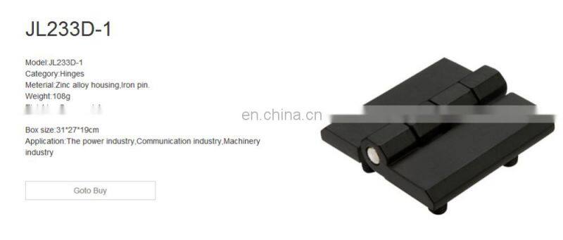 JL233D-1 Factory Direct Selling Black Powder Coated ZDC Zinc Alloy Cabinet Door External Hinges