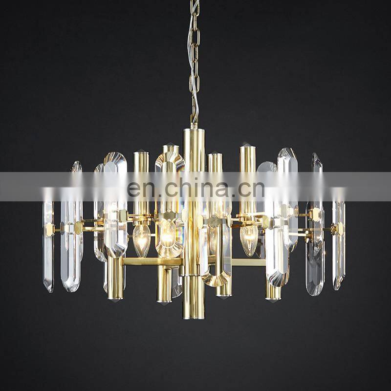 Guzhen Lighting Manufacturers Indoor Decoration Chandelier Clear Crystal Glass Pendant Lighting Fixture for Villa