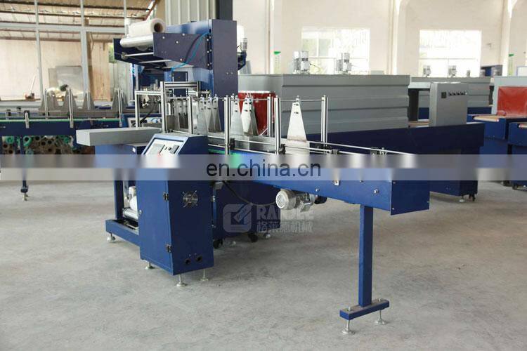 Automatic auto L type small bottle shrink wrap wrapping machine film packing equipment