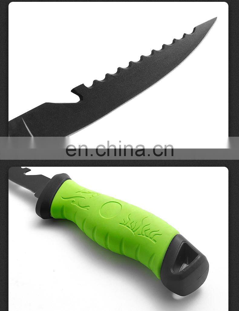 High Quality Outdoor Sports Equipment Knives For Fishing Willet Knife Fishing TPR&ABS Handle Black