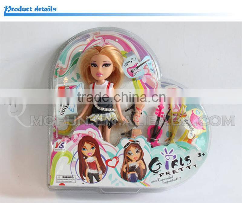 Mini Qute 30 cm kawaii big eyes beautiful America Latex kid fashion Plastic doll educational toy with accessories NO.YS2011-5B