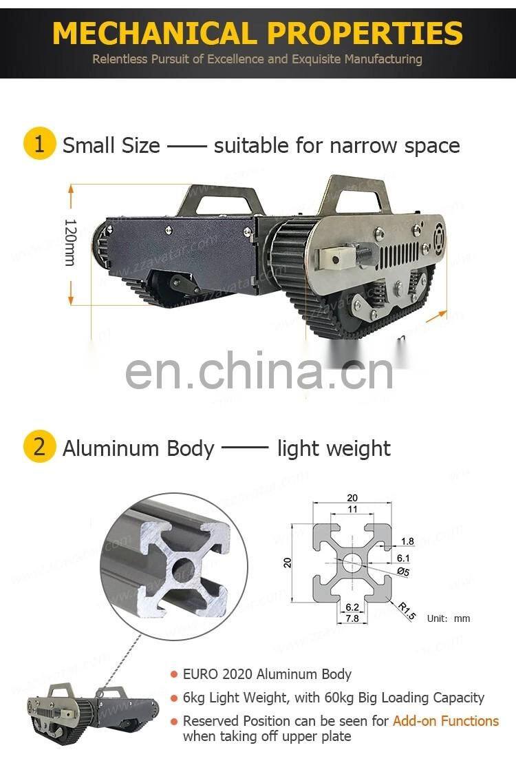 outdoor crawler robot tracked machine robot chassis