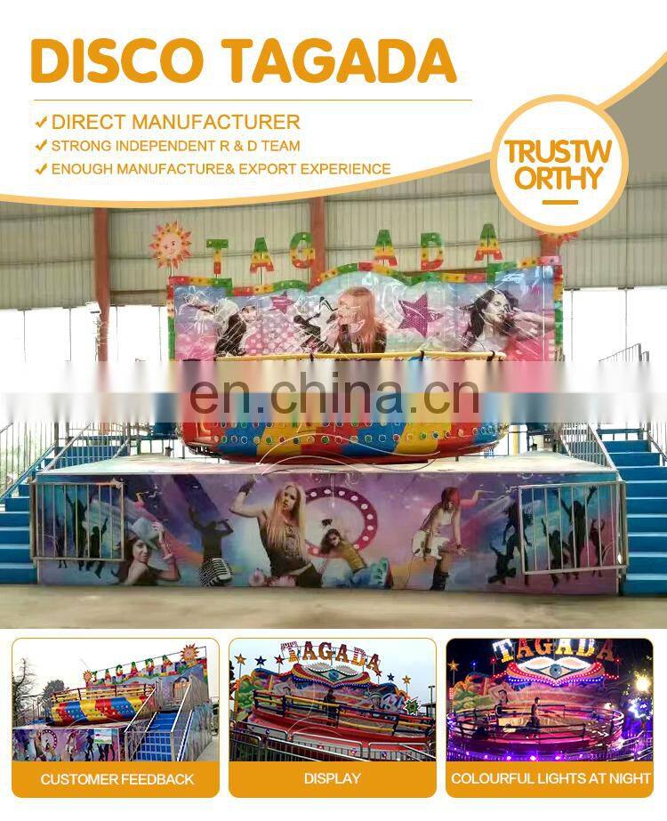 Fairground attractive entertainment carnival game adult amusement equipment disco tagada for sale
