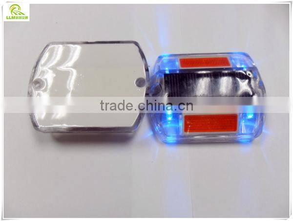 Factory outlet flashing safety road light rectangular plastic LED solar road stud