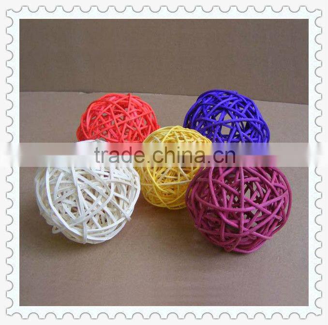 woven natural rattan balls wholesale for outdoor decoration