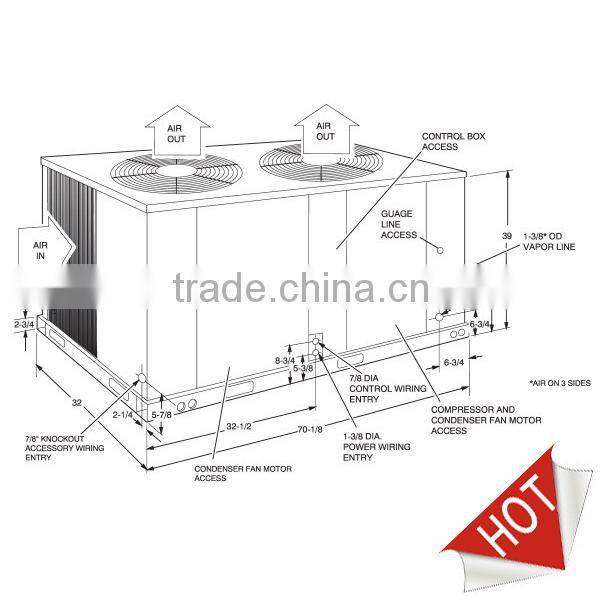 Air cooler condenser for cold room