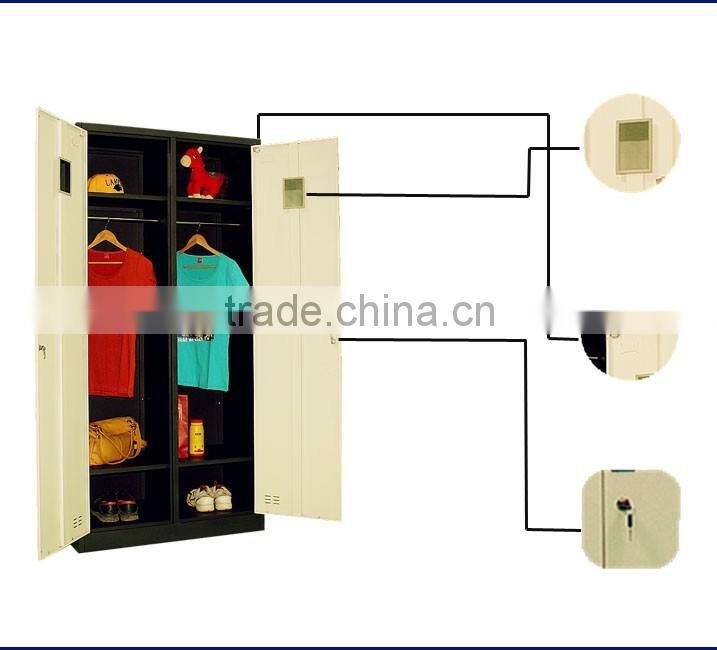 Godrej Steel Almirahs Deigns Detachable Metal Almirah Wardrobe 2 Mirror Doors Wardrobe Closet