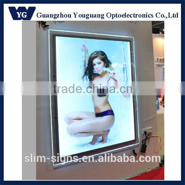 Hotsale: High brightness Double side Advertising display Crystal Acrylic light box CRD