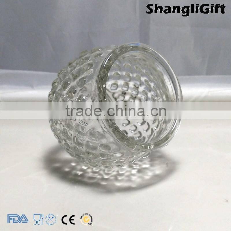 210ml Glass Jar Embossed Diamond Honey Jar Glass Lids