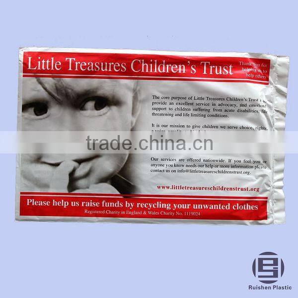 NBCS Biodegradable PE Plastic Charity Bag With Printing For Collection