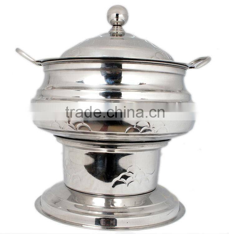 Steel Cheffing Dish, Wedding & Party utensils, food serving dish, hot keeping dish, Catering item, Hotel & Restaurant utensils