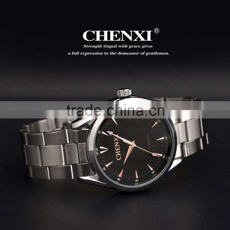 2016 New fashion Unisex stainless steel quartz Wrist Watch