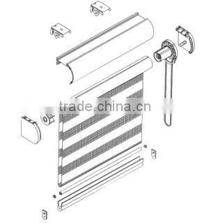 Study Room Decoration"Ancient Chinese Paintings "Jacquard Zebra Blinds