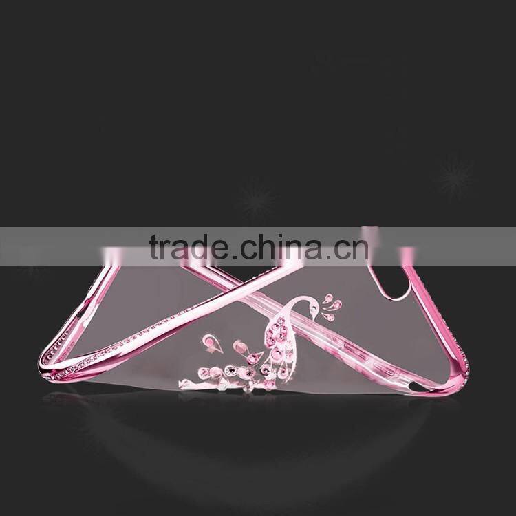 Luxury Peacock Swan style Bling Crystal Rhinestone Diamond case for iphone 6