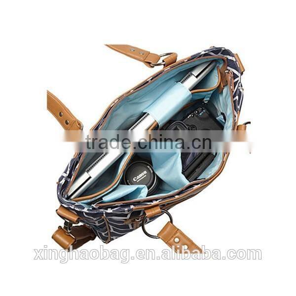 Fashionable Canvas and PU camera bag women, dslr camera bag tote bag