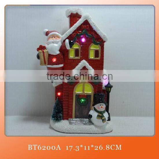 2015 diy ceramic christmas decorations santa with LED