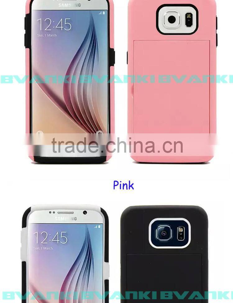 Fashion Style Latest 2 IN 1 combo case for samsung galaxy s6 Factory price mobile phone case for samsung galaxy s6 case alibaba