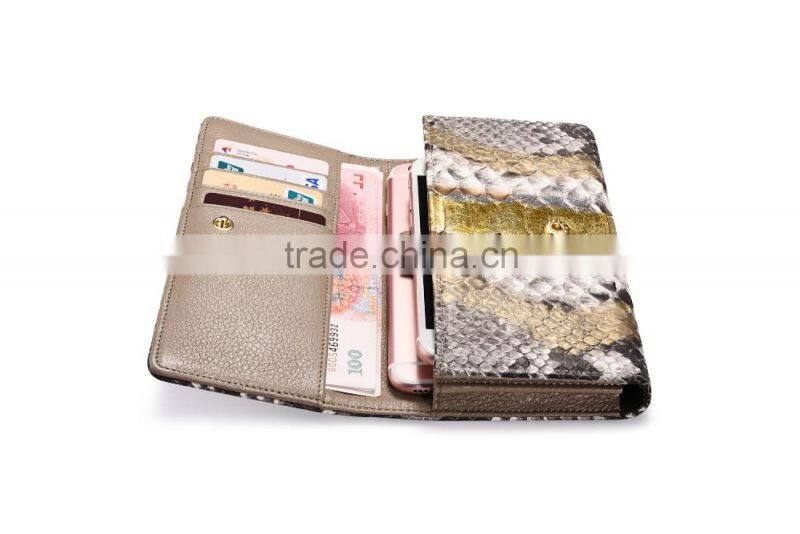Original ICARER Real Python Leather Wallet Bag Clutch MT-5509
