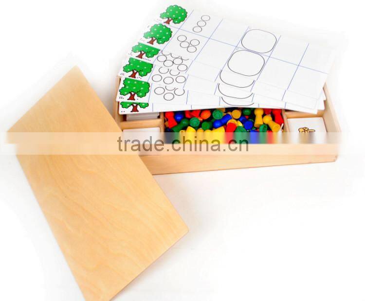 Cartoon design wooden learning puzzle toy,Lovely wooden learn count number toy,number match educational game MDD-1014